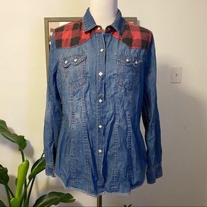Tasha Polizzi Collection Chambray Western Shirt